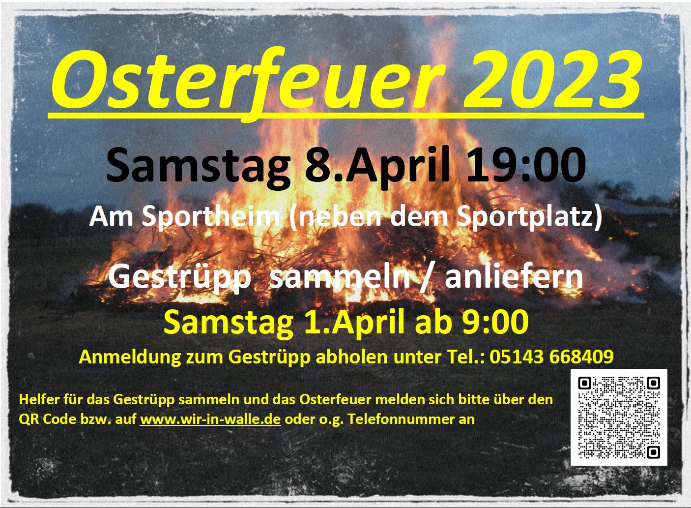 2023 Plakat Osterfeuer