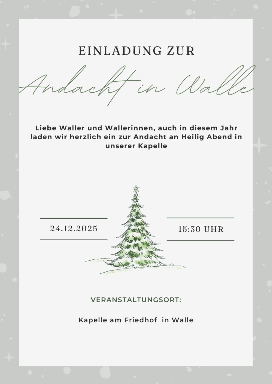 2025 Weihnachtsandacht