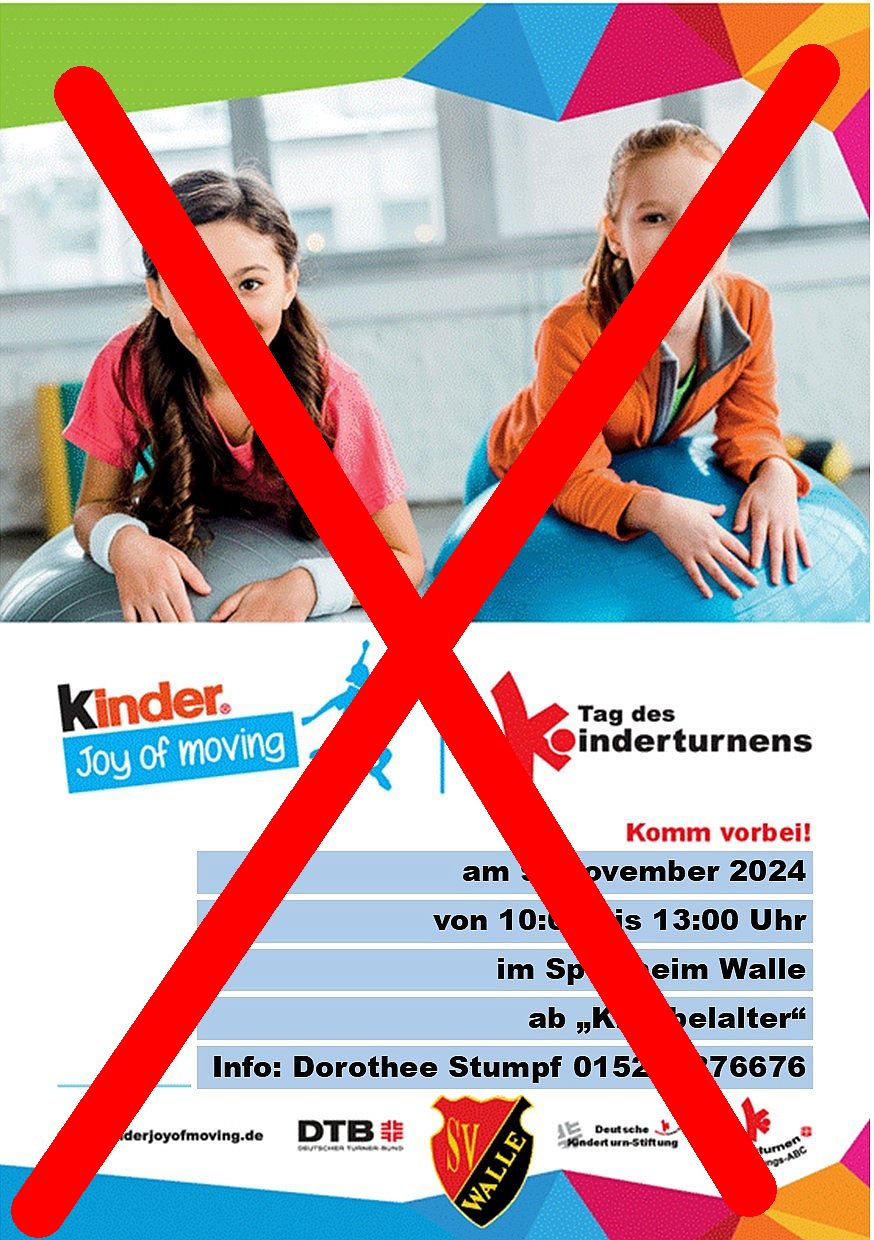 Kinderturntag 2024 fallt aus